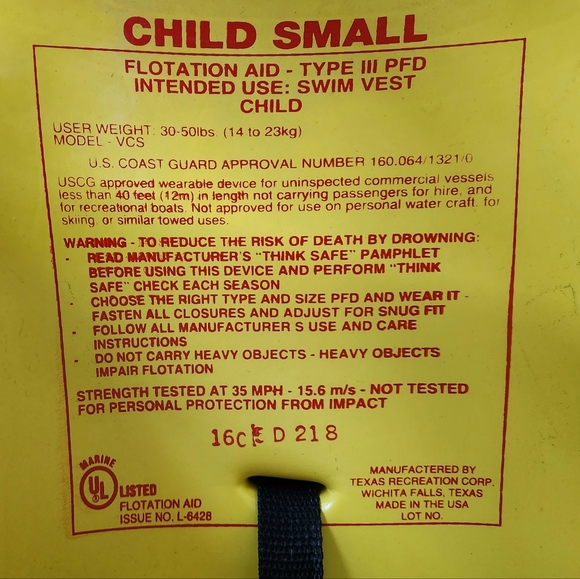 Kid's Swim Super Soft Vinyl Vest Life Jacket - Picture 2 of 4